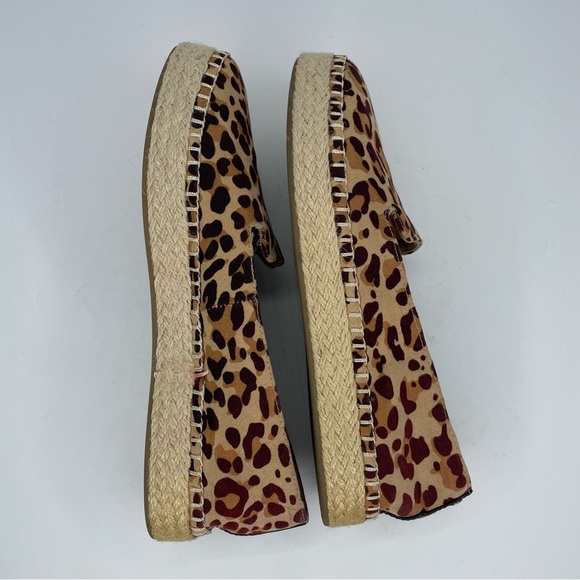 Dr. Scholl's Women Find Me Leopard Print Espadrille Size 8 Loafer Brown/Burgundy - Picture 3 of 11